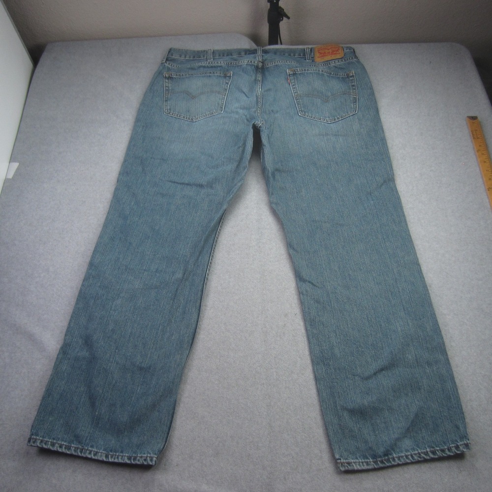 Levis 559 Jeans Mens 42x32 Blue Relaxed Straight Medium Wash Denim - Picture 4 of 16